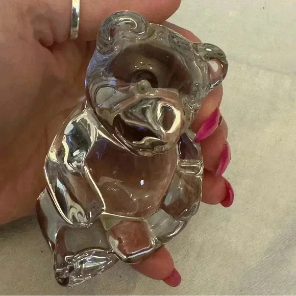 Princess House Crystal Glass Bear Figurine Paper Weight Decoration Germany VTG - Picture 2 of 10